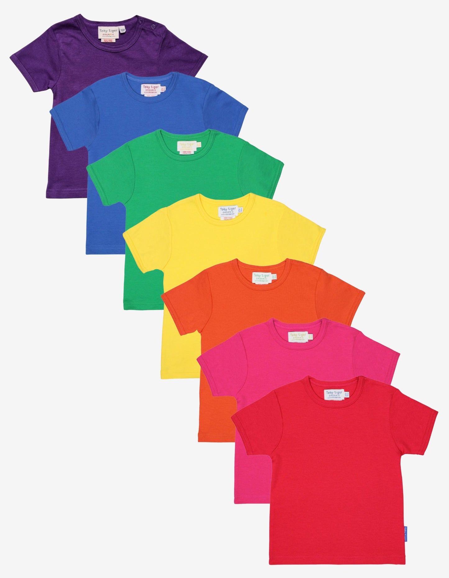 Organic Basic Short - Sleeved T-Shirt Bundle (3 - 4y / 104cm) - Toby Tiger UK Retail