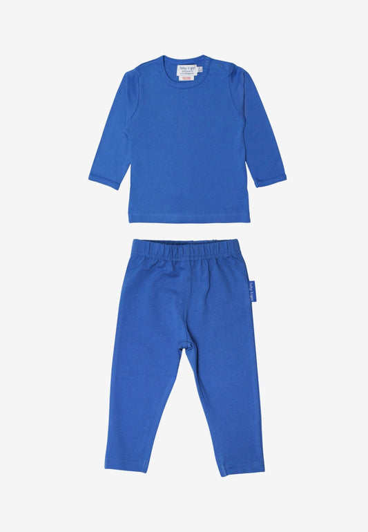 Organic Blue Basic Long - Sleeved T-Shirt & Leggings Bundle - Toby Tiger