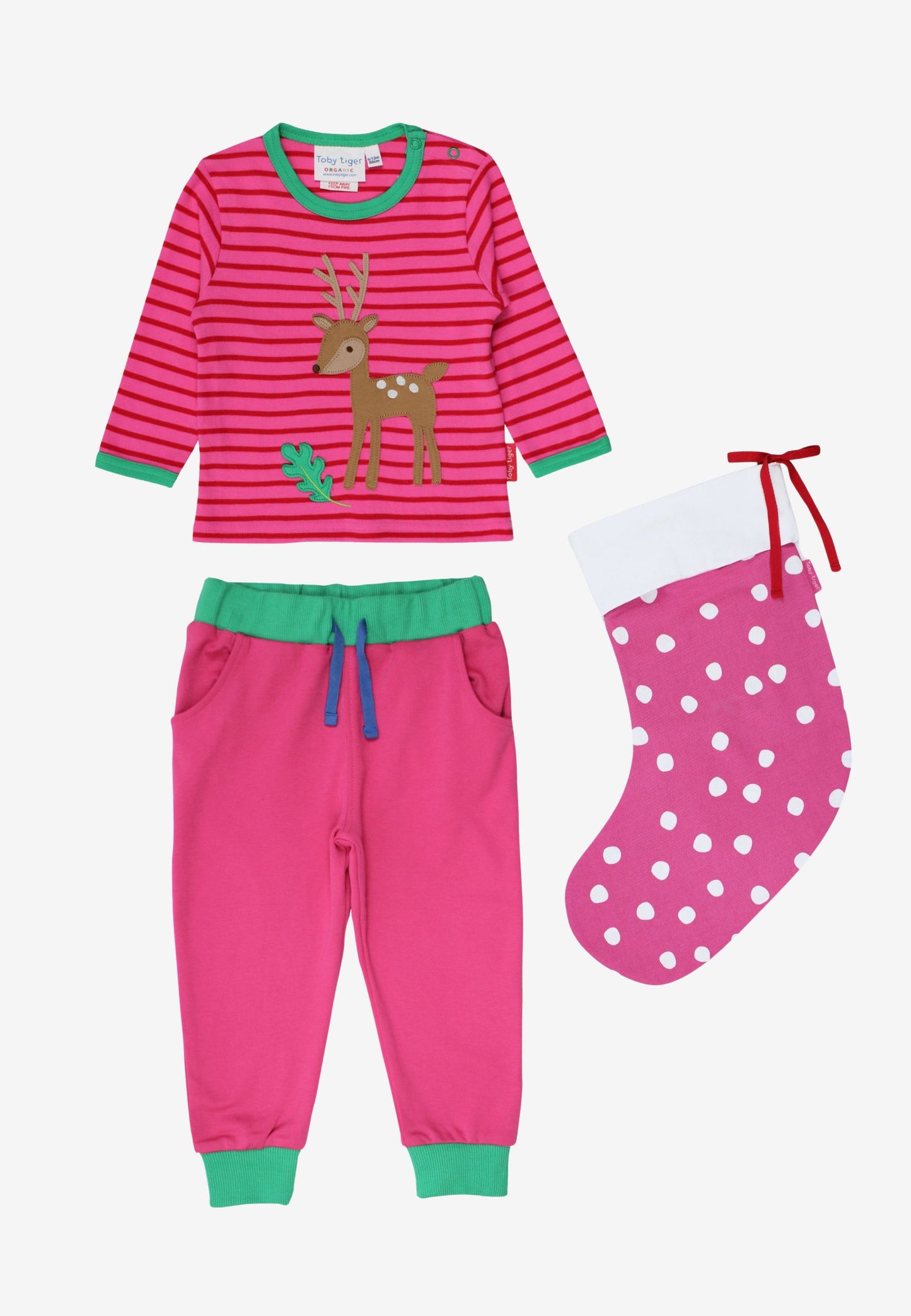 Organic Christmas Stocking Kids Bundle - Pink