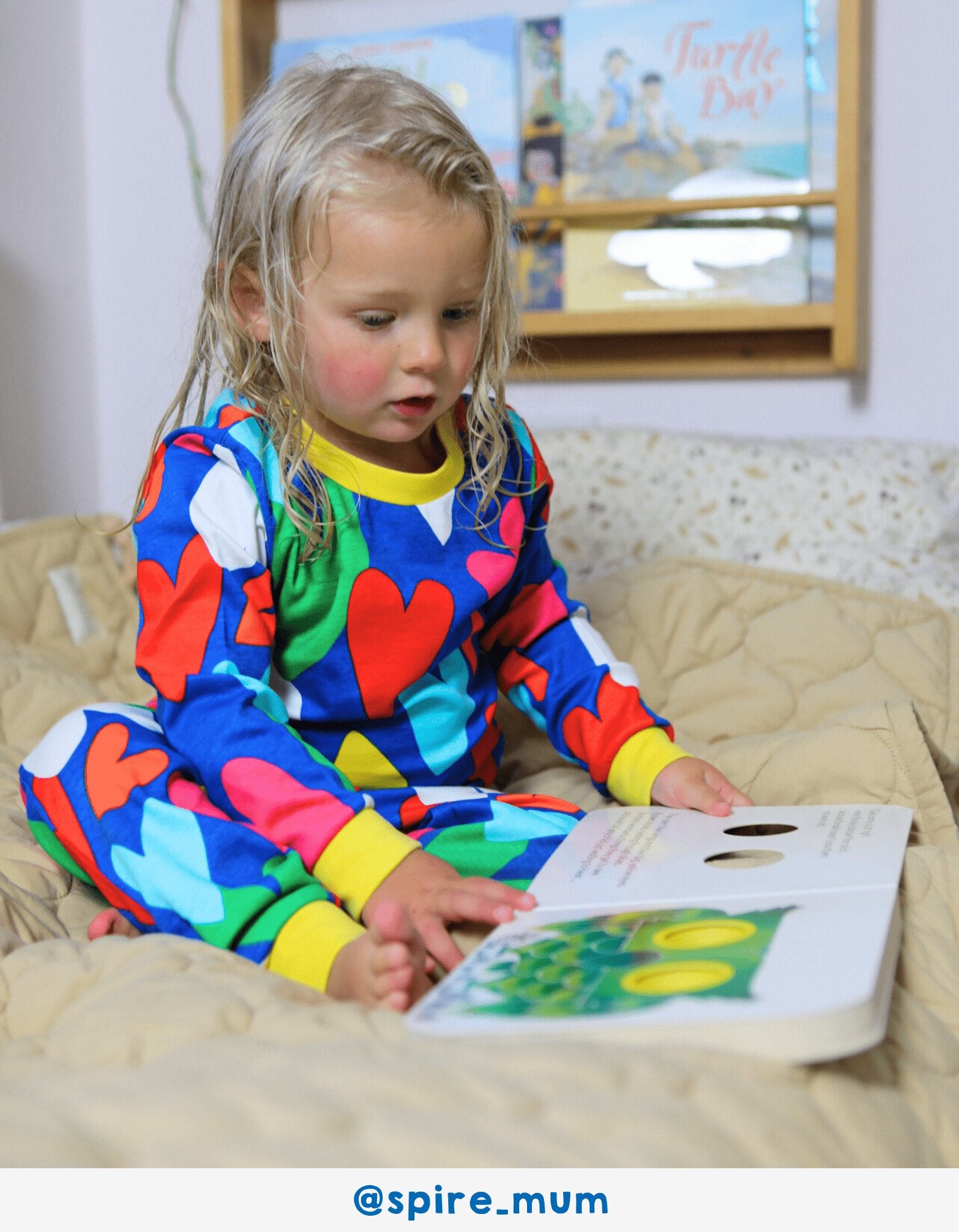 Organic Heart Print Pyjamas - Toby Tiger UK Retail