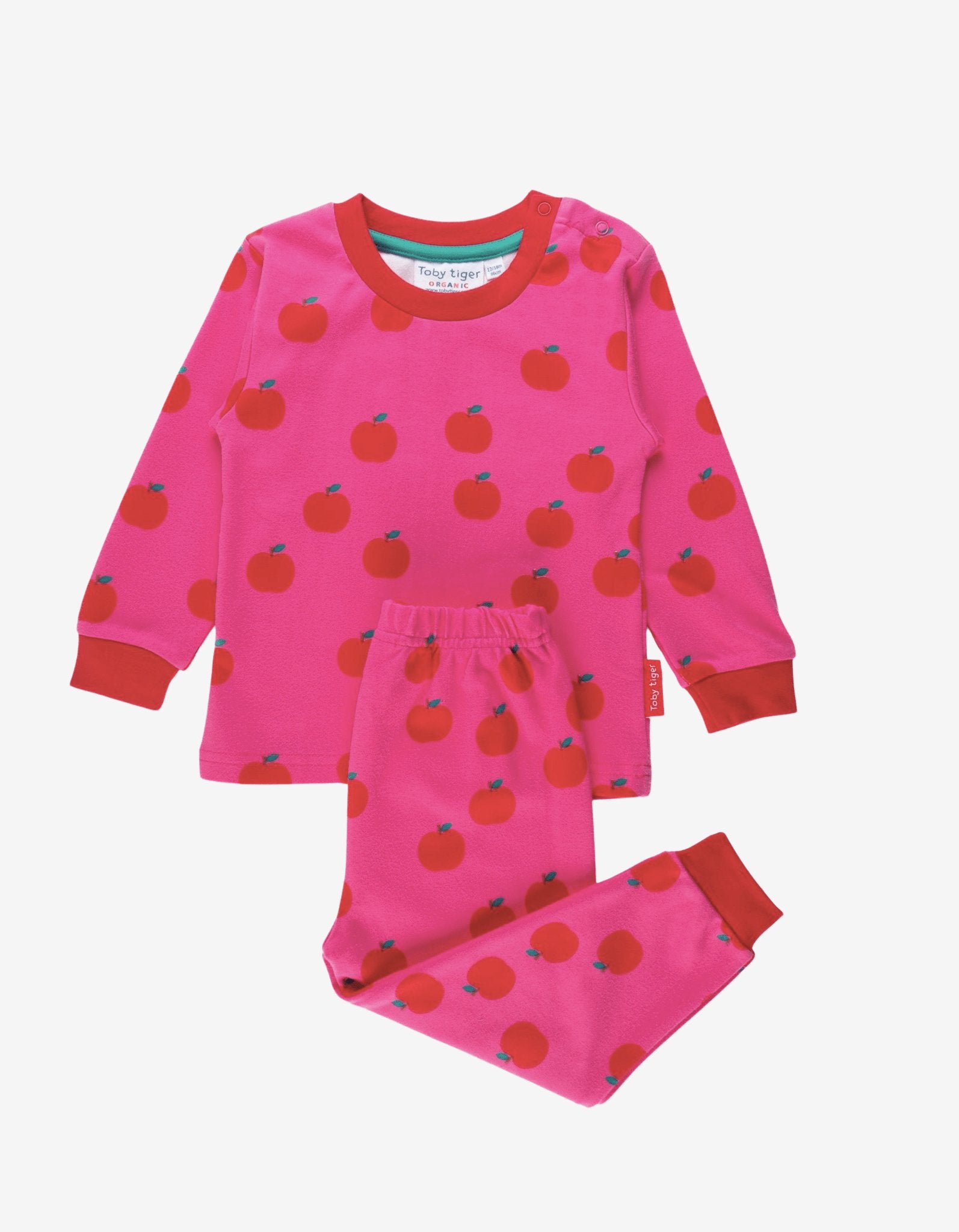 Organic Apple Print Pyjamas - Toby Tiger UK Retail