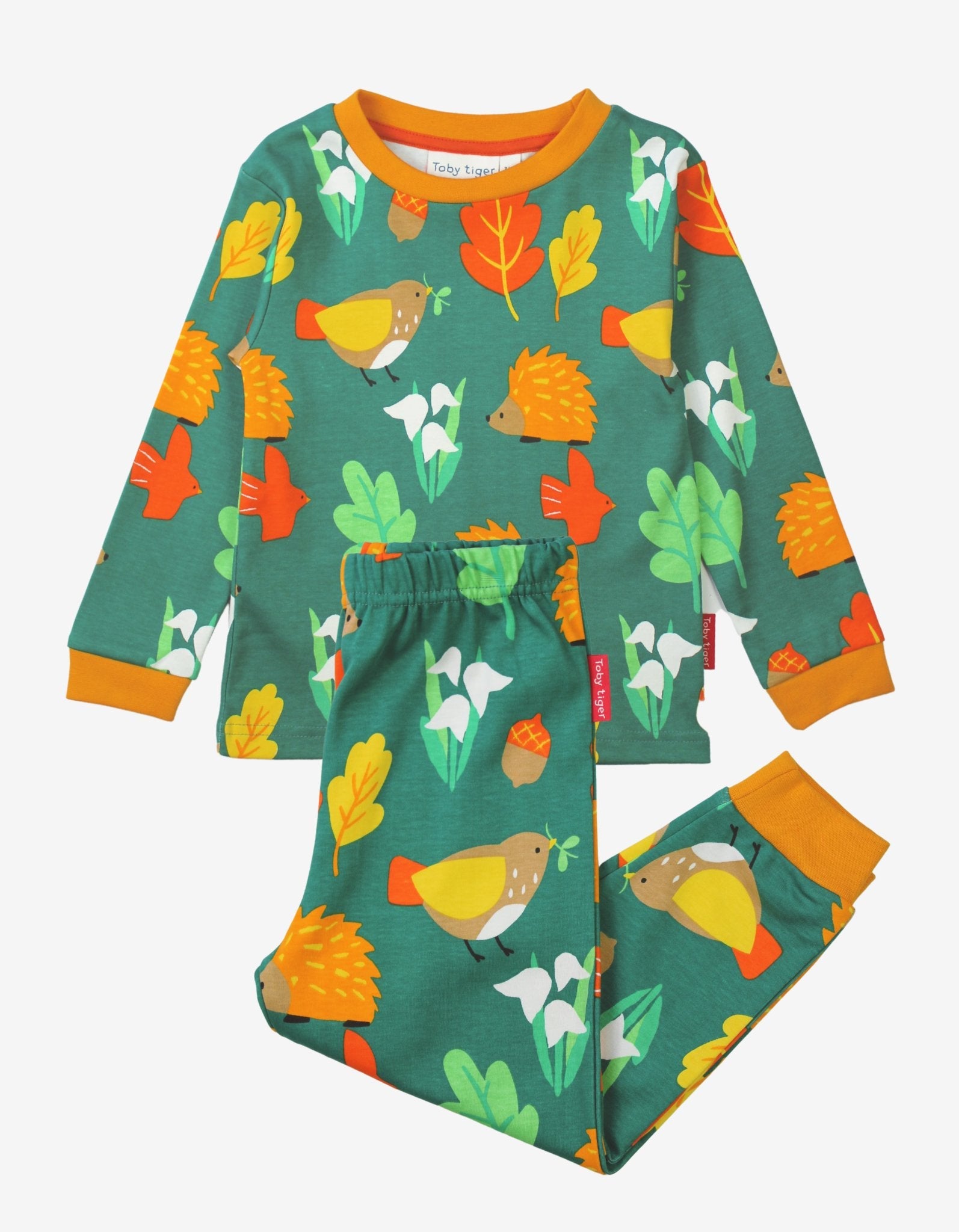 Organic Autumn Print Pyjamas - Toby Tiger UK Retail