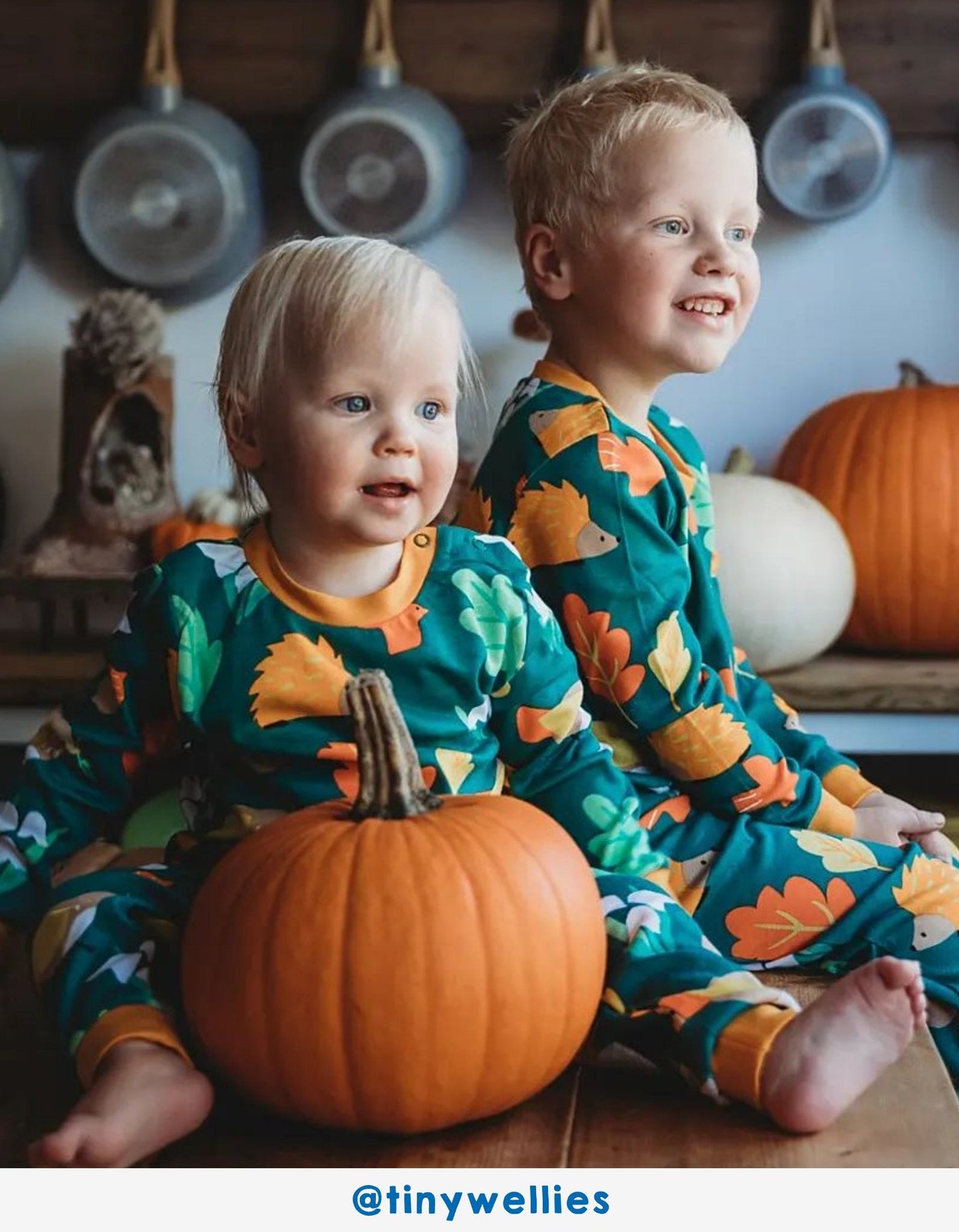 Organic Autumn Print Pyjamas - Toby Tiger UK Retail