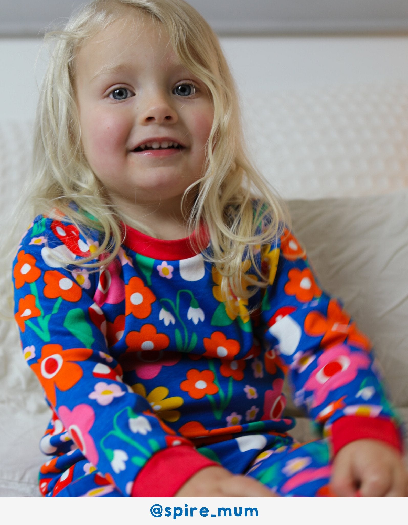 Organic Floral Mushroom Print Pyjamas - Toby Tiger UK Retail