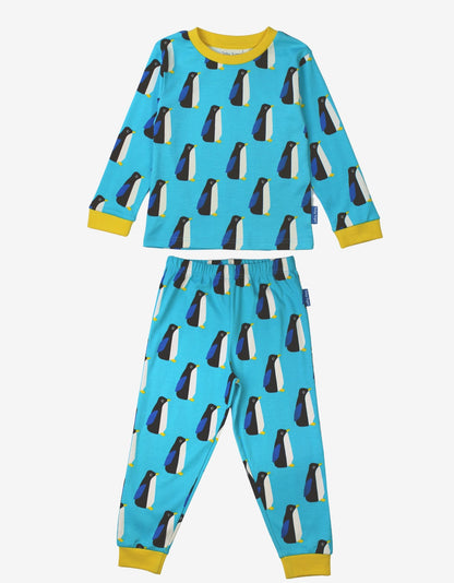 Organic Penguin Print Pyjamas - Toby Tiger UK Retail