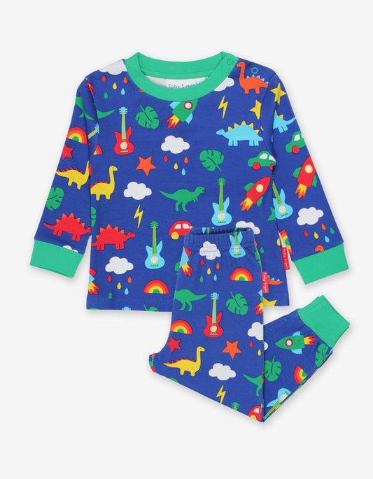 Organic Playtime Mix - Up Print Pyjamas - Toby Tiger UK Retail