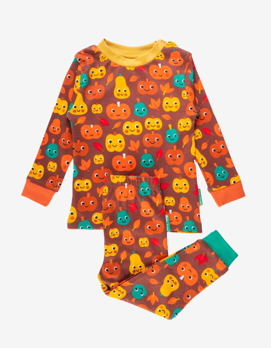 Organic Pumpkin Print Pyjamas - Toby Tiger UK Retail