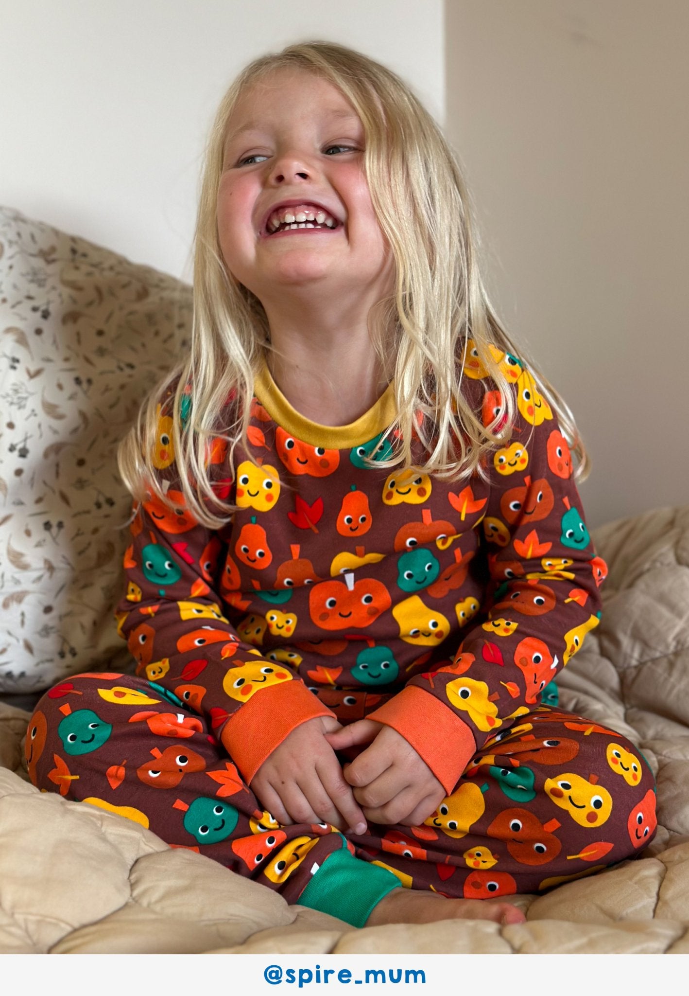 Organic Pumpkin Print Pyjamas - Toby Tiger