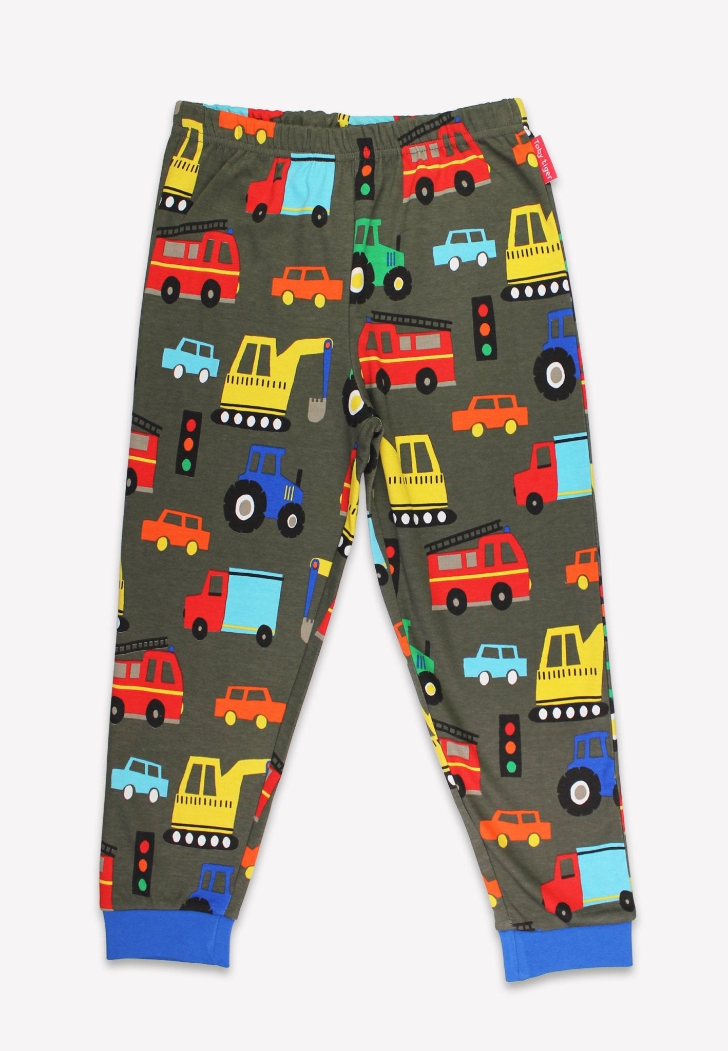 Organic Transport Print Pyjamas - Toby Tiger