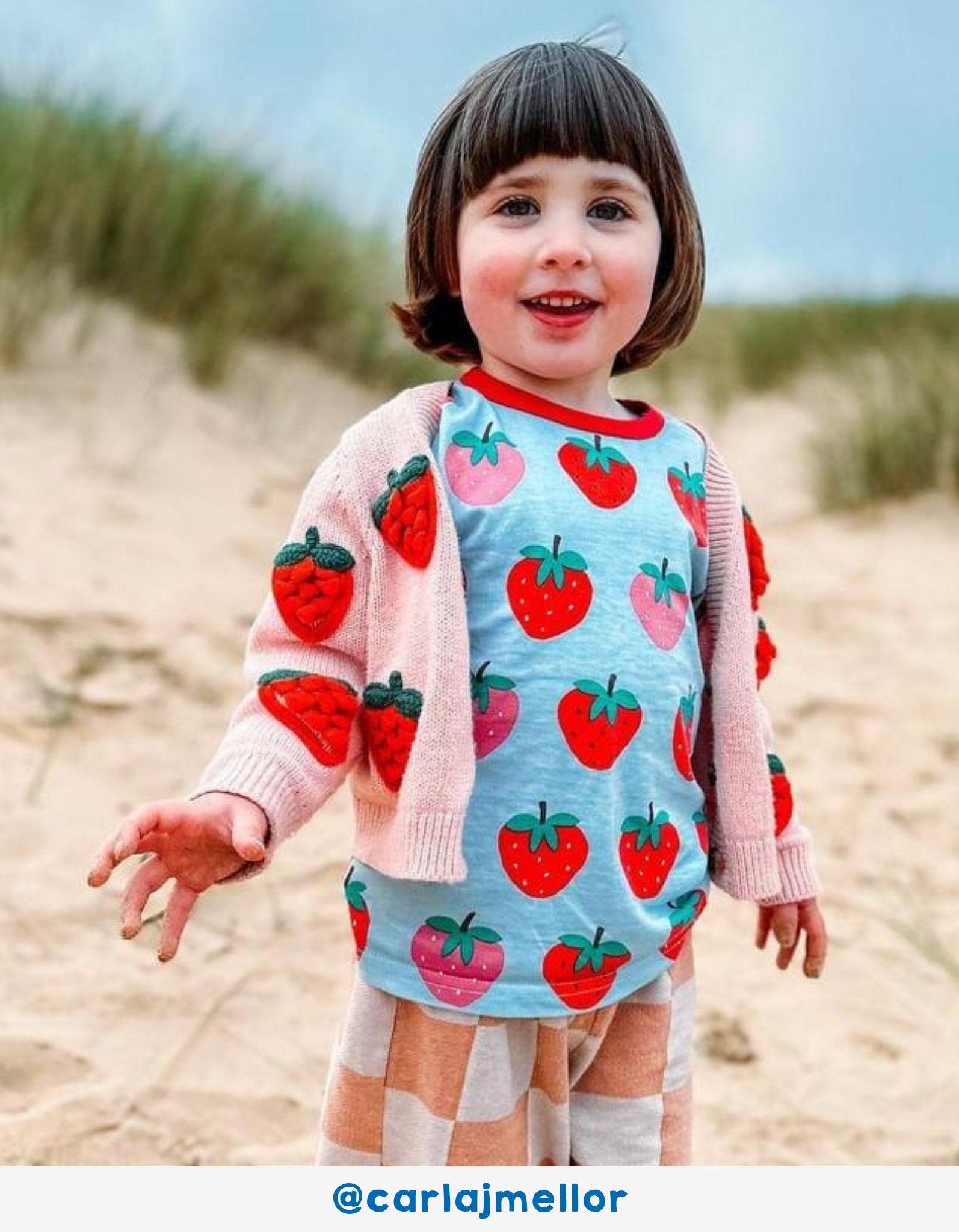 Organic Strawberry Print Short Pyjamas - Toby Tiger UK Retail