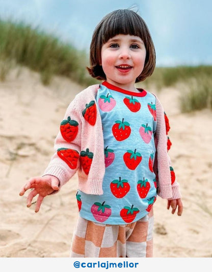 Organic Strawberry Print Short Pyjamas - Toby Tiger UK Retail