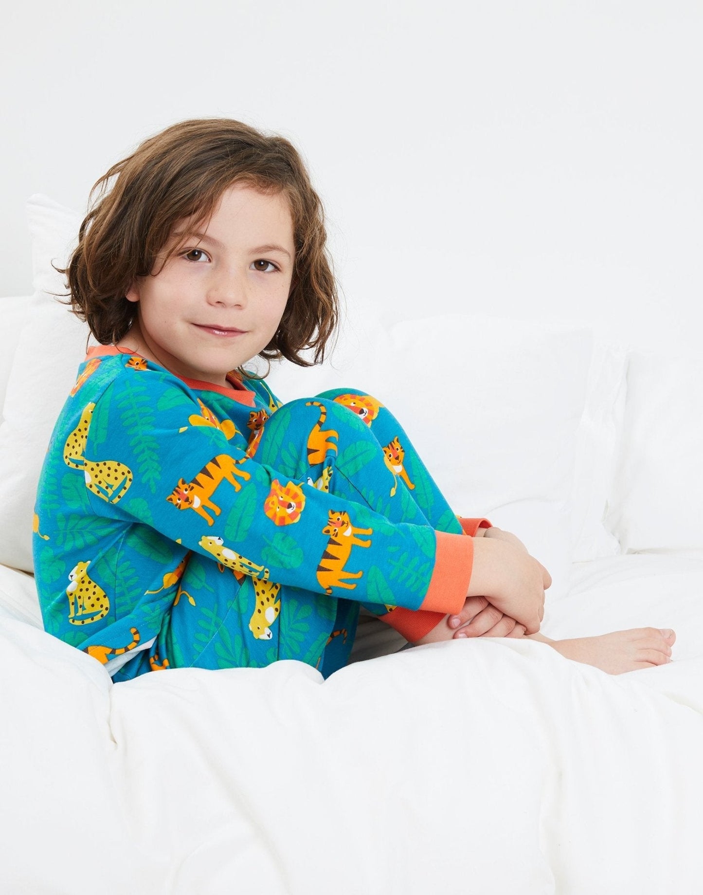 Organic Wild Cats Print Pyjamas - Toby Tiger UK Retail