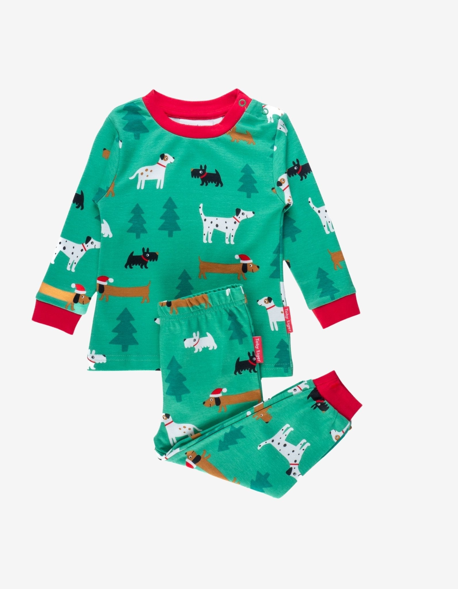 Organic Christmas Dog Pyjamas - Toby Tiger UK Retail