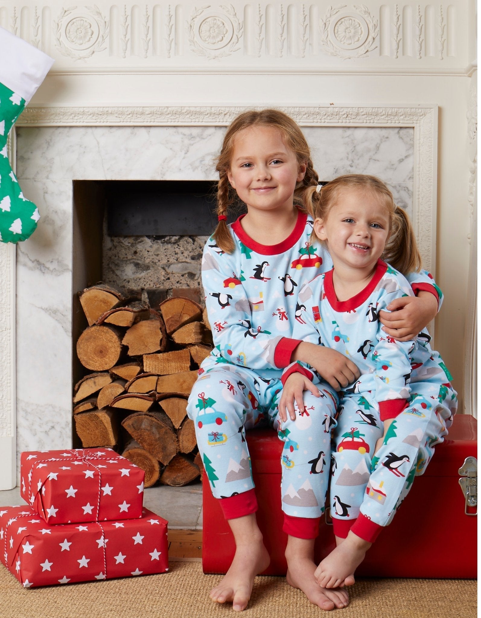 Organic Penguins Christmas Pyjamas - Toby Tiger UK Retail