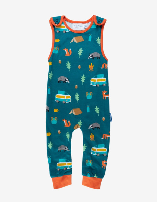 Organic Campervan Print Slungarees - Toby Tiger UK Retail