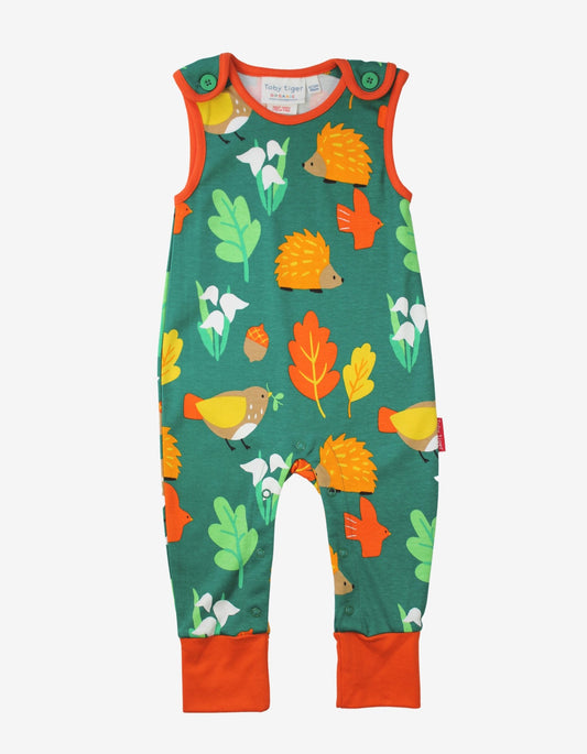 Organic Autumn Print Slungarees - Toby Tiger UK Retail