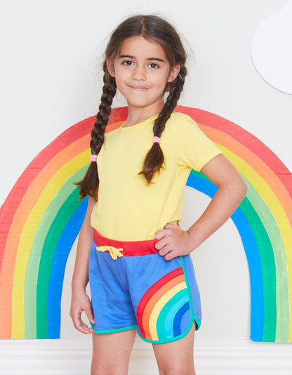 Organic Rainbow Applique Running Shorts - Toby Tiger UK Retail