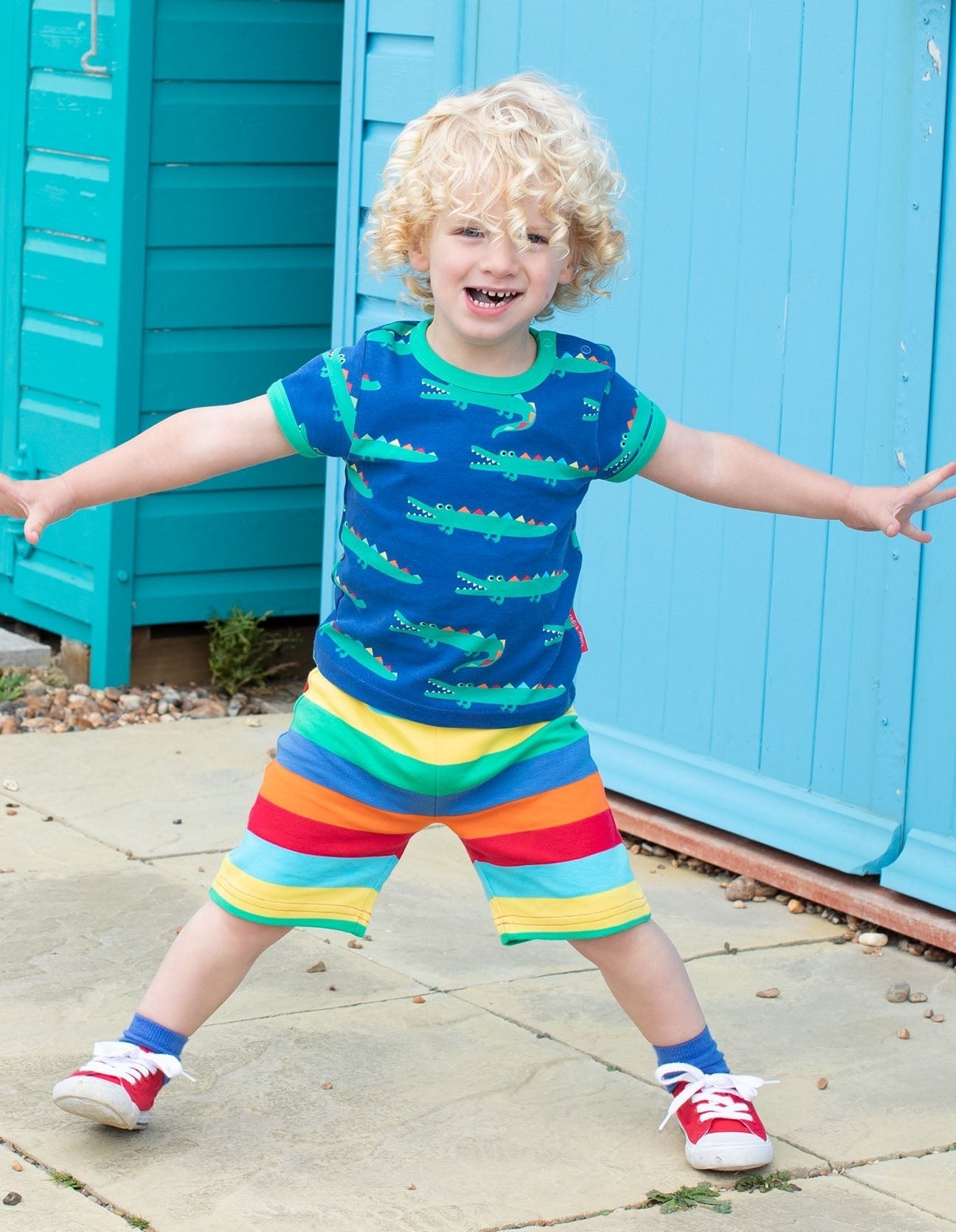 Organic Multi Stripe Shorts - Toby Tiger UK Retail