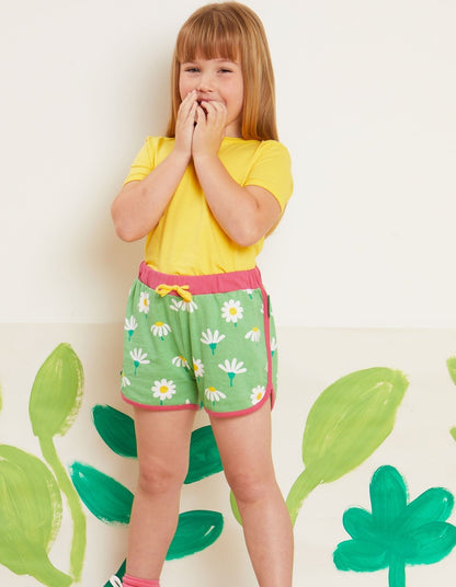 Organic Daisy Print Running Shorts - Toby Tiger UK Retail