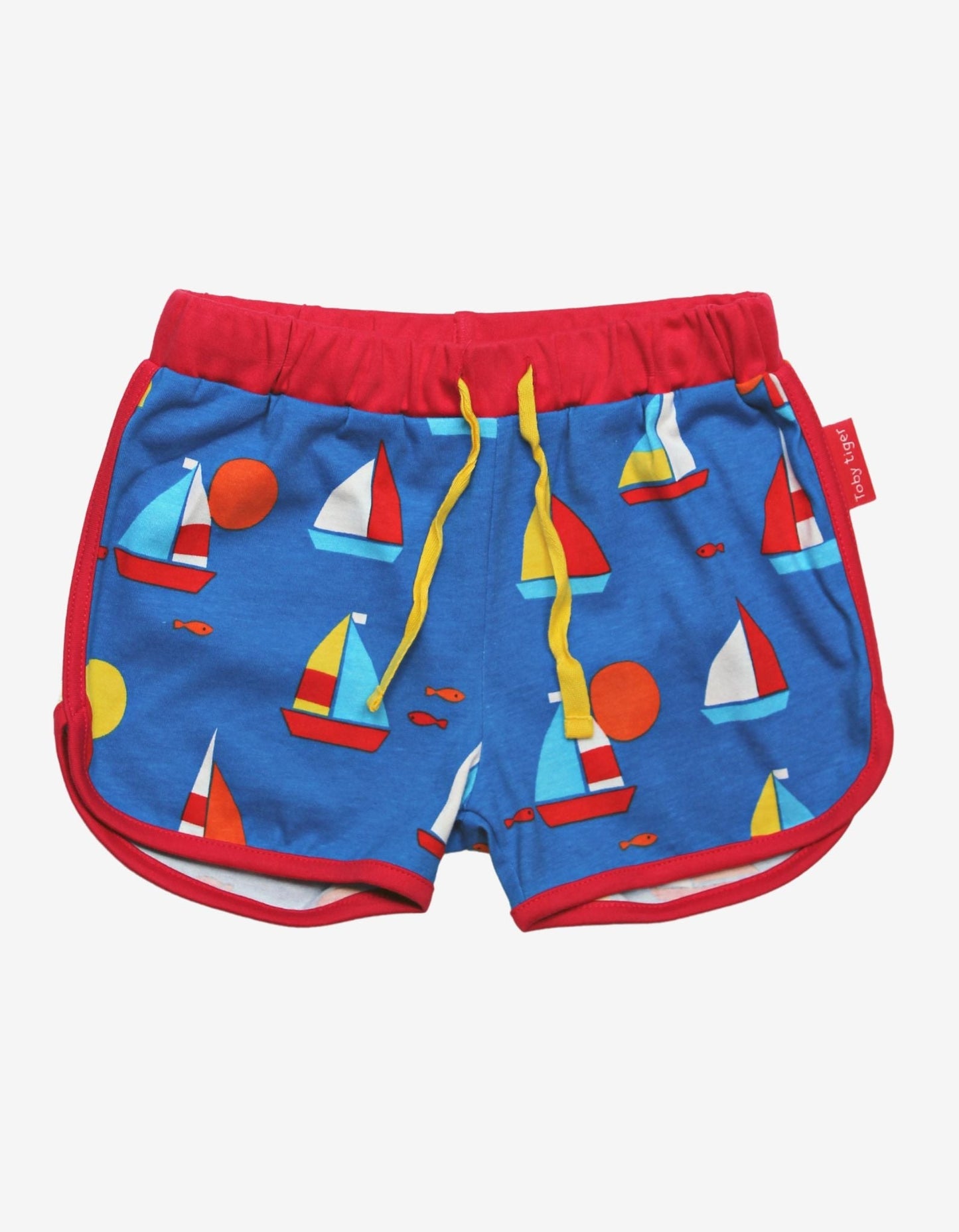 Organic Sailboat Print Running Shorts - Toby Tiger UK Retail