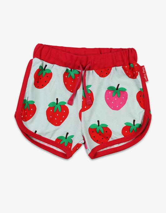 Organic Strawberry Print Running Shorts - Toby Tiger UK Retail