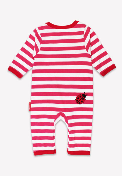 Organic Picnic Strawberry Applique Sleepsuit - Toby Tiger