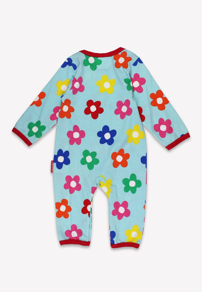 Organic Rainbow Bloom Bunny Applique Sleepsuit - Toby Tiger