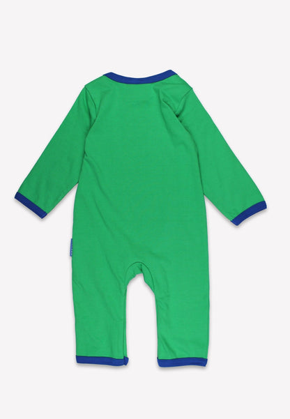 Organic Hillside Tractor Applique Sleepsuit - Toby Tiger