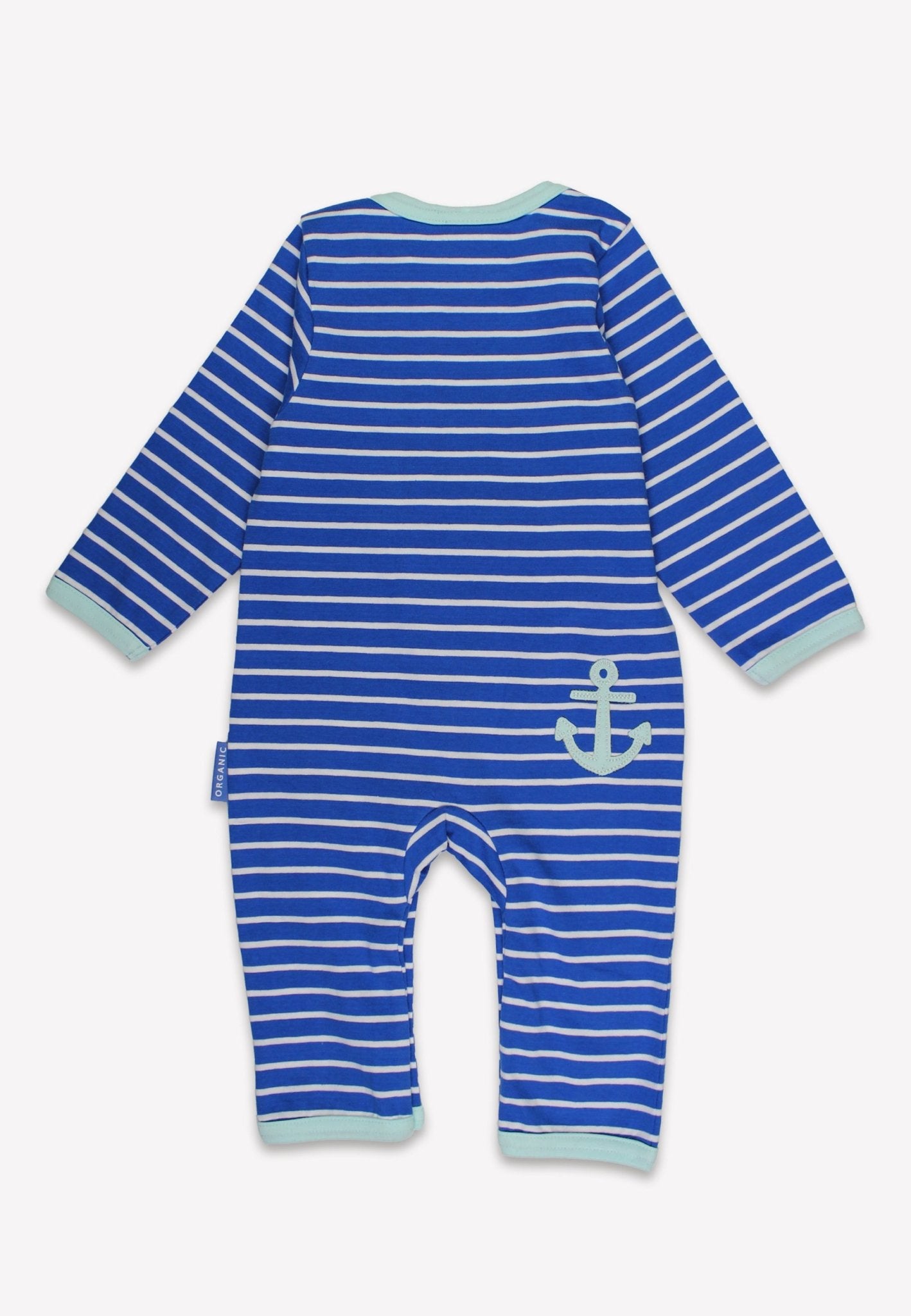 Organic Whale Waves Applique Sleepsuit - Toby Tiger