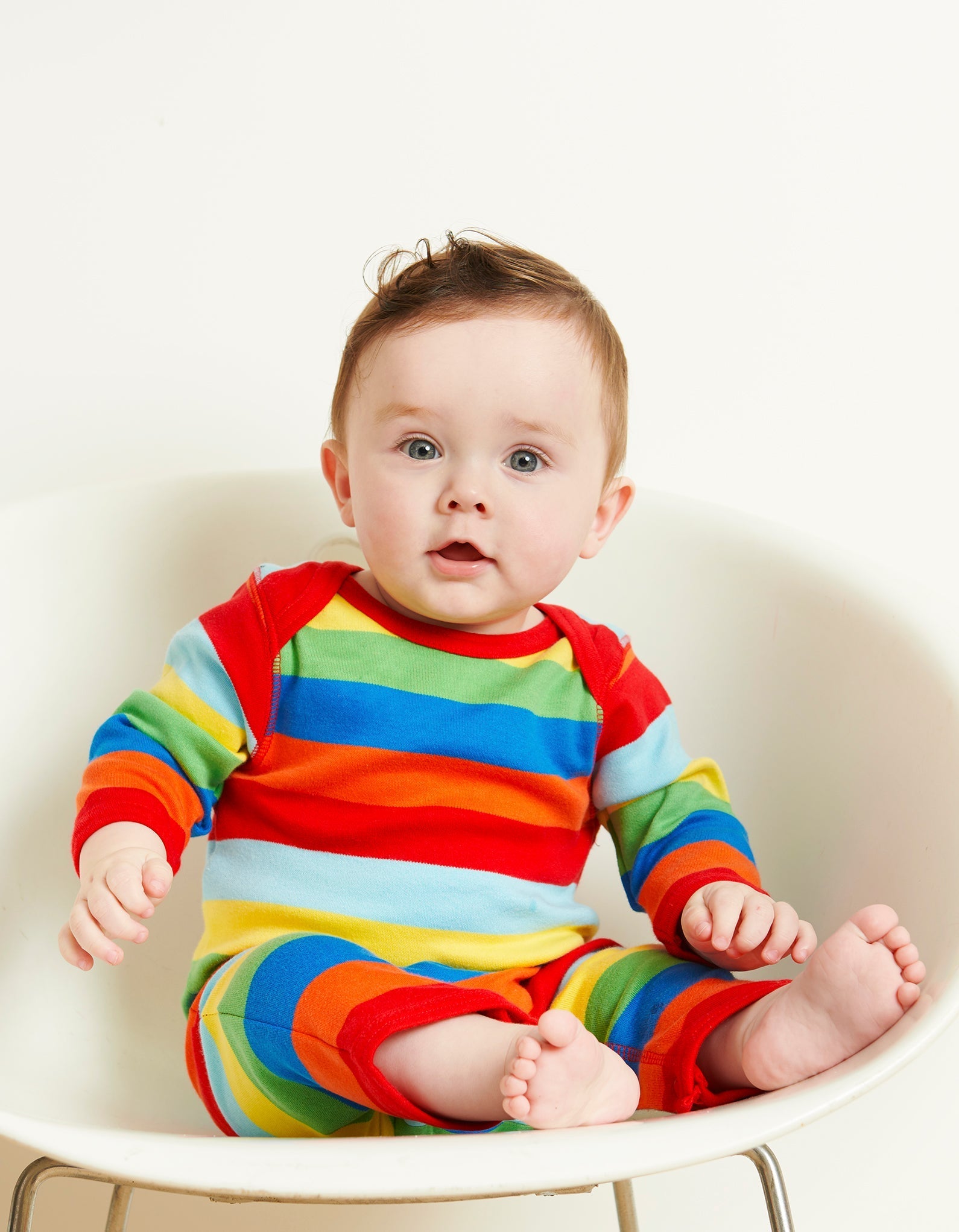 Organic Multi Stripe Sleepsuit - Toby Tiger UK Retail