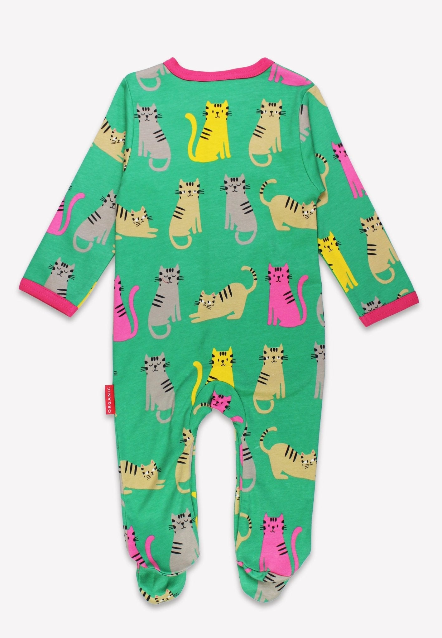 Organic Kitten Print Sleepsuit - Toby Tiger