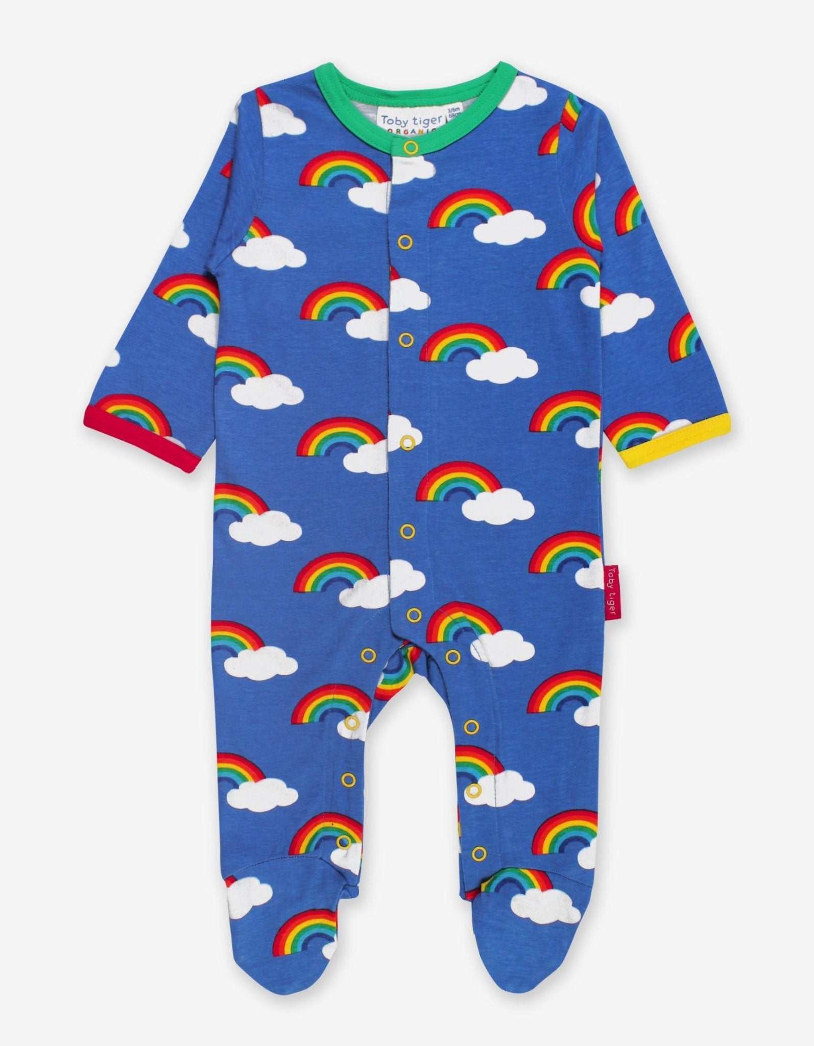 Organic Rainbow Print Babygrow - Toby Tiger UK Retail