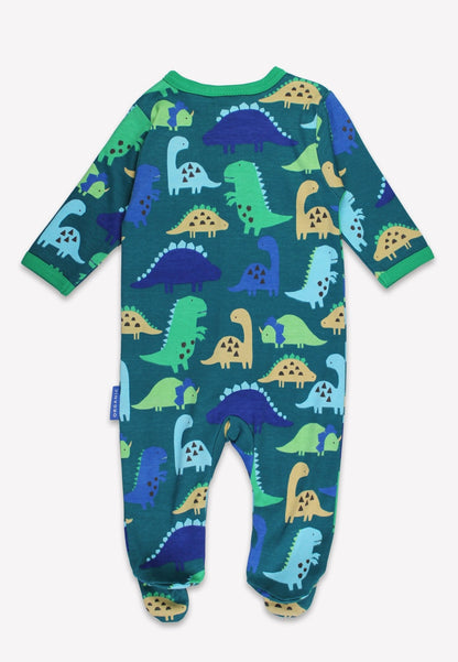 Organic Tonal Dinosaur Print Sleepsuit - Toby Tiger