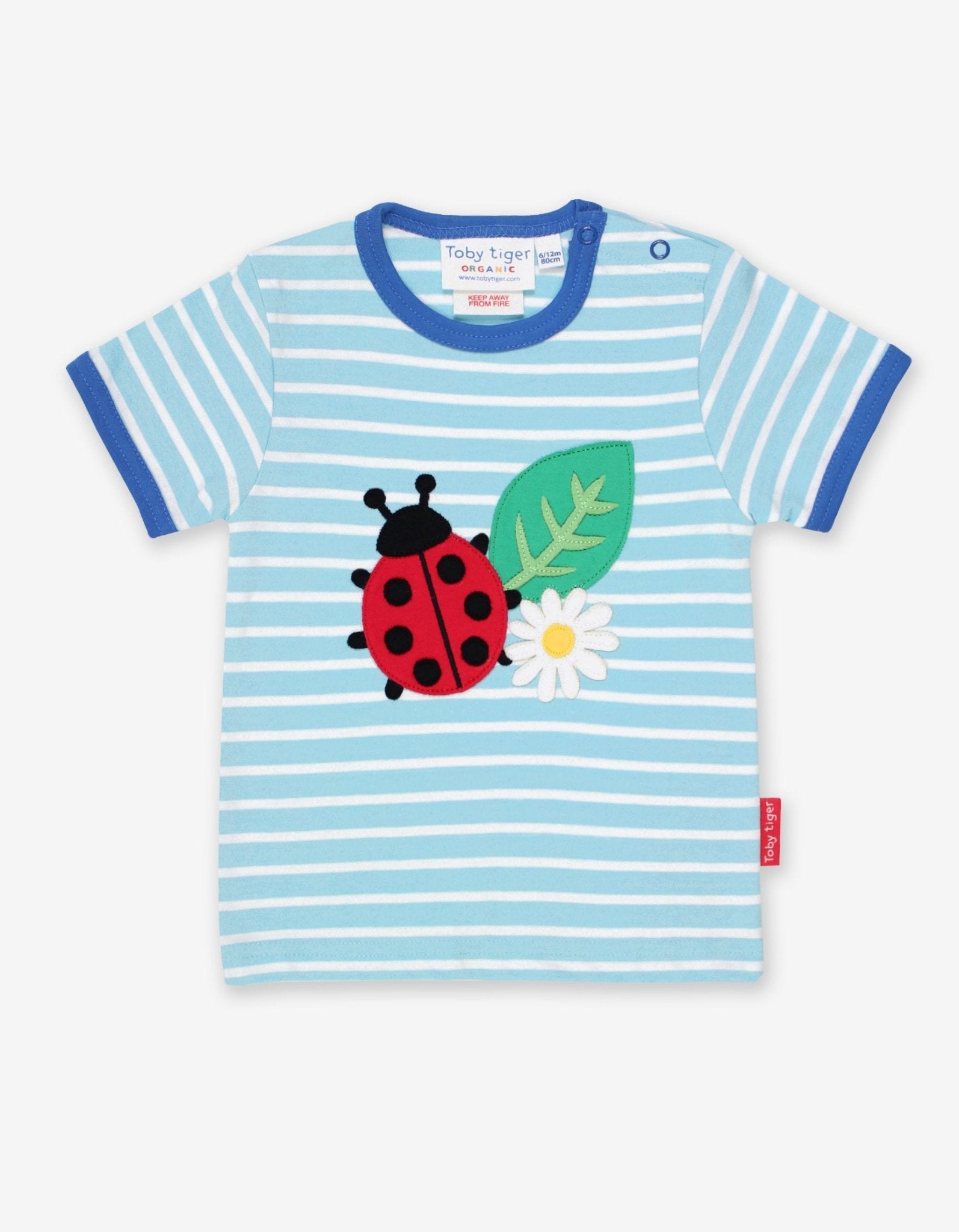 Organic Ladybird Applique T-Shirt - Toby Tiger UK Retail