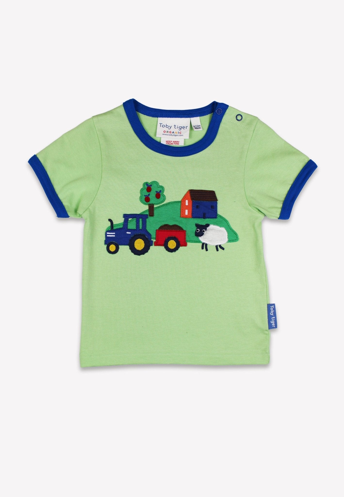 Organic Hillside Applique Short Sleeved T-Shirt - Toby Tiger