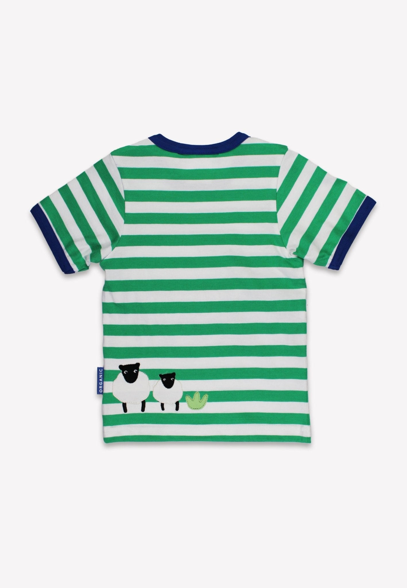 Organic Hillside Sheep Applique Short Sleeved T-Shirt - Toby Tiger