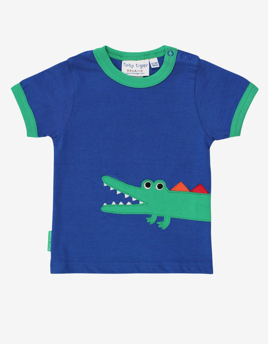 Organic Crocodile Applique T-Shirt - Toby Tiger UK Retail