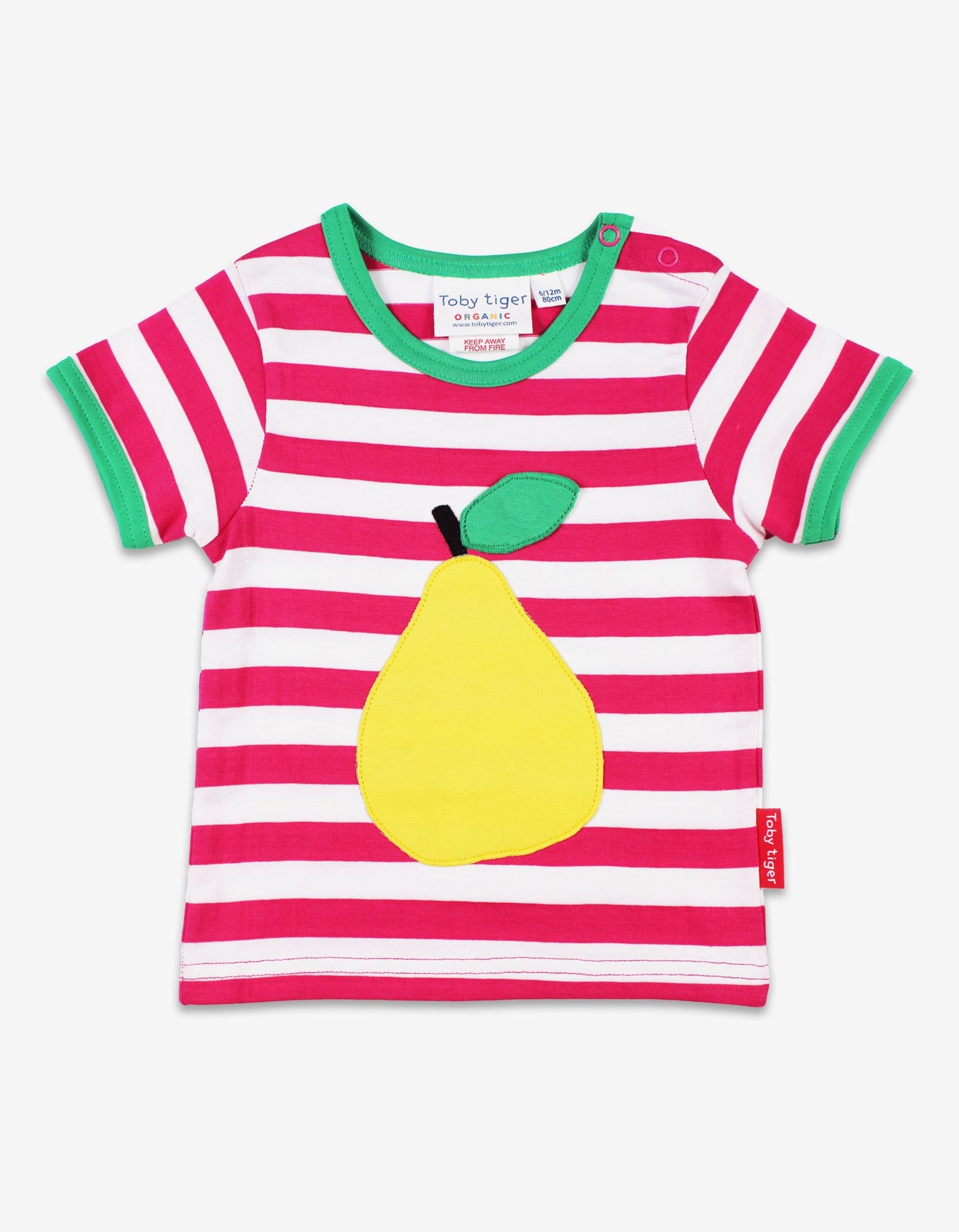 Organic Pear Applique T-Shirt - Toby Tiger UK Retail