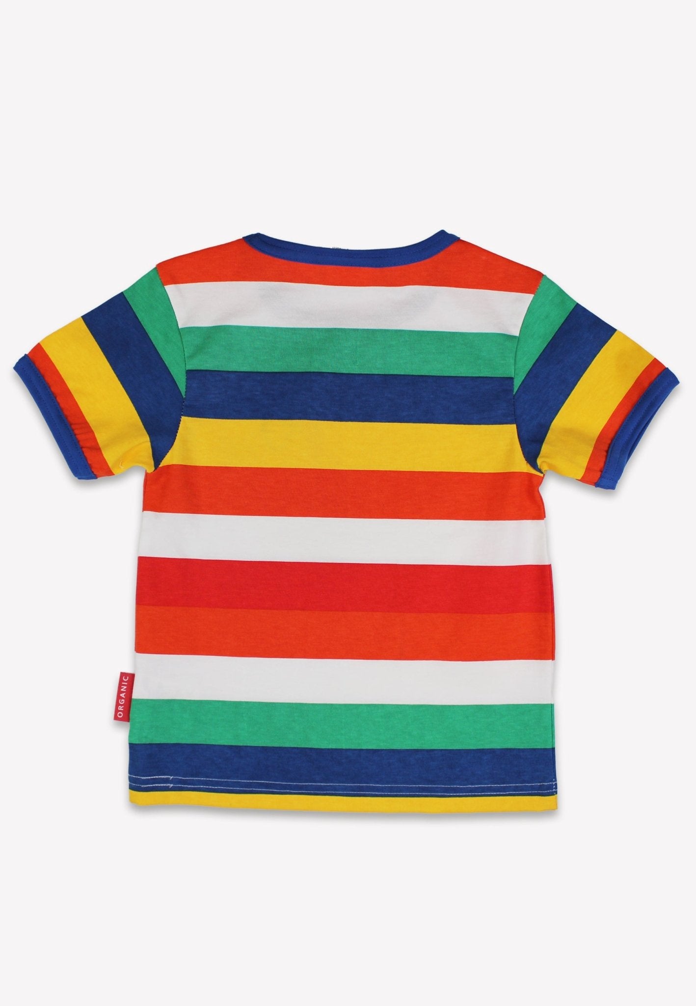 Organic Rainbow Sheep Pocket Applique Short - Sleeved T-Shirt - Toby Tiger