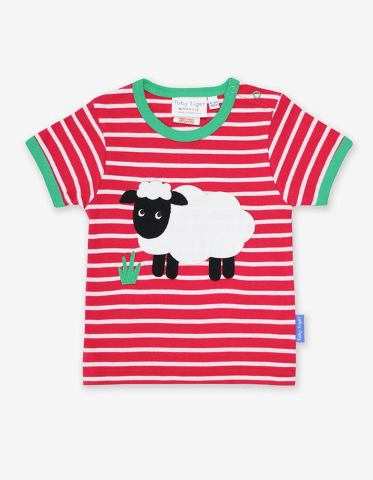 Organic Sheep Applique T-Shirt - Toby Tiger UK Retail