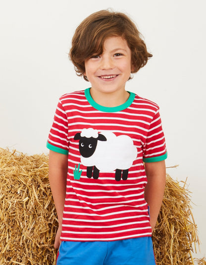 Organic Sheep Applique T-Shirt - Toby Tiger UK Retail