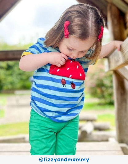 Organic Strawberry Applique T-Shirt - Toby Tiger UK Retail