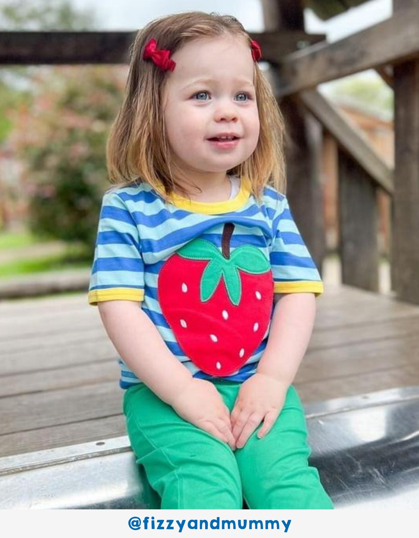 Organic Strawberry Applique T-Shirt - Toby Tiger UK Retail