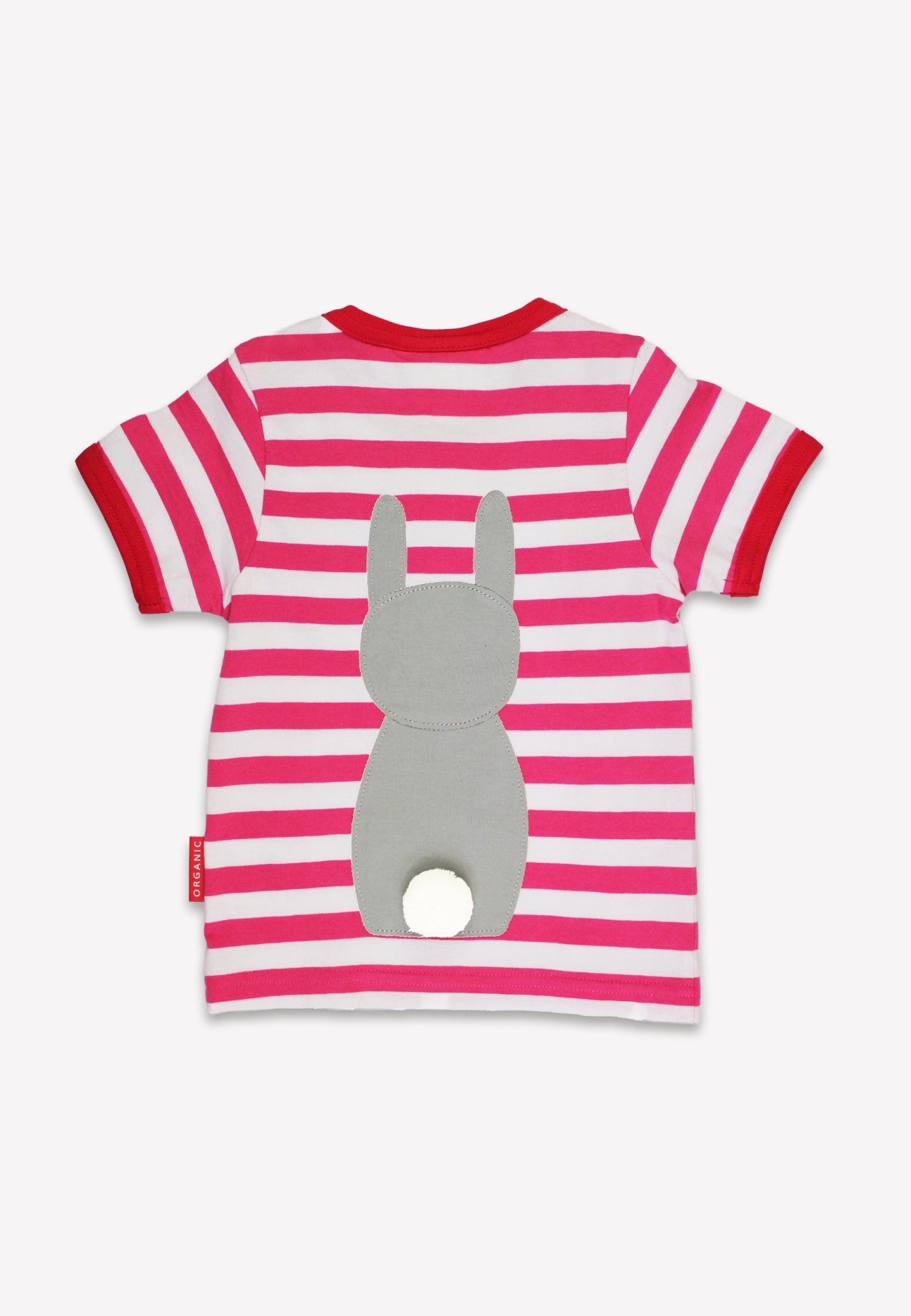 Organic Bunny Applique Short Sleeved T-Shirt - Toby Tiger