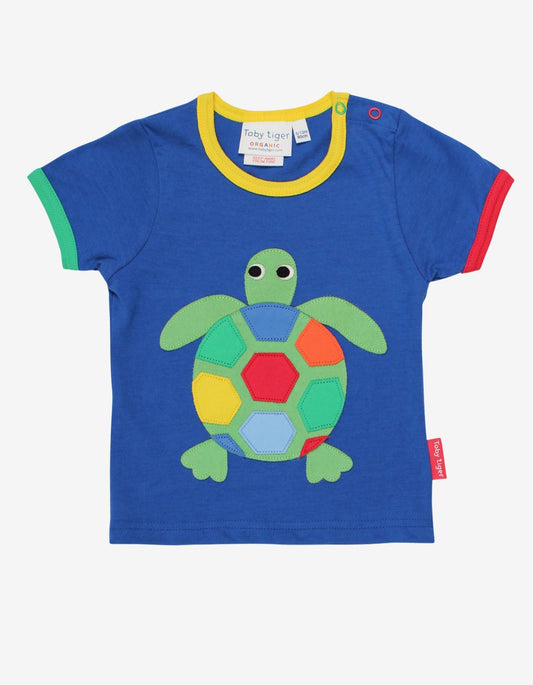 Organic Turtle Applique T-Shirt - Toby Tiger UK Retail