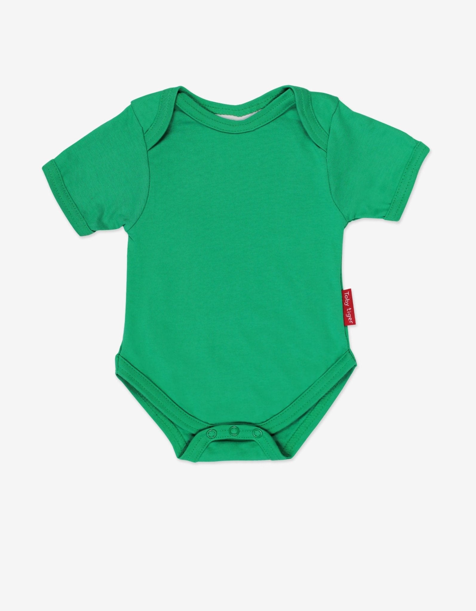 Organic Green Basic Short - Sleeved Baby Body - Toby Tiger UK Retail