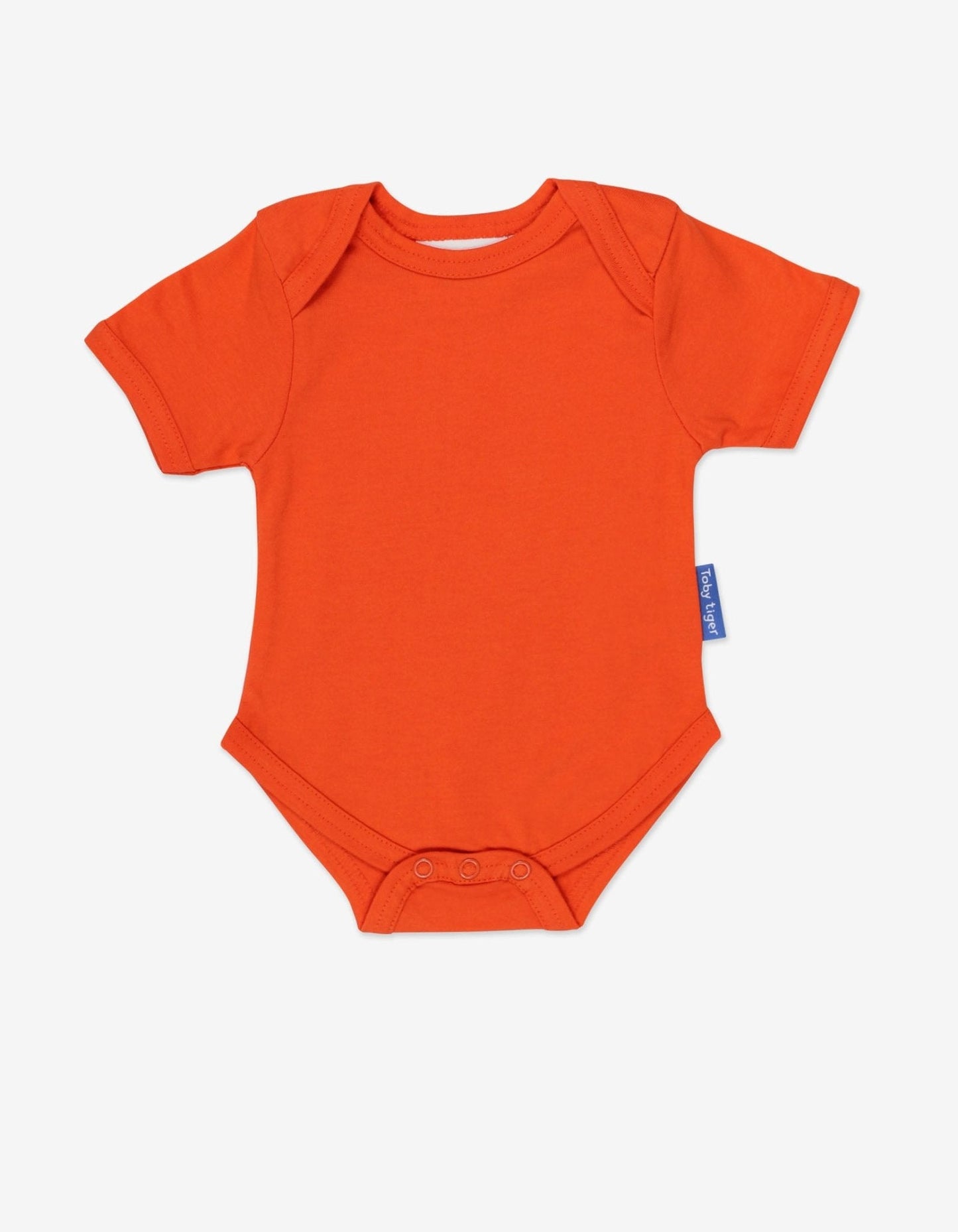 Organic Orange Basic Short - Sleeved Baby Body - Toby Tiger UK Retail