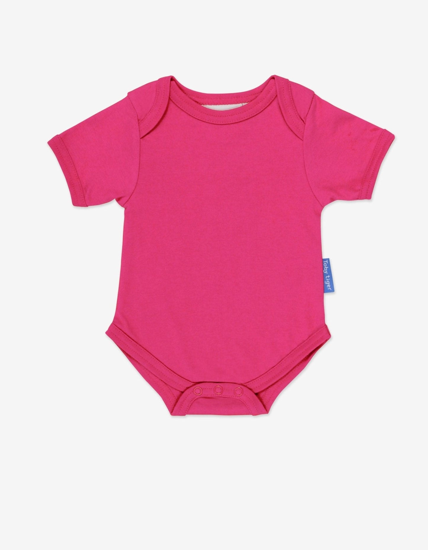 Organic Pink Basic Short - Sleeved Baby Body - Toby Tiger UK Retail