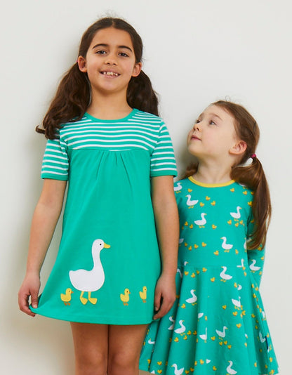 Organic Duck Applique Dress - Toby Tiger UK Retail