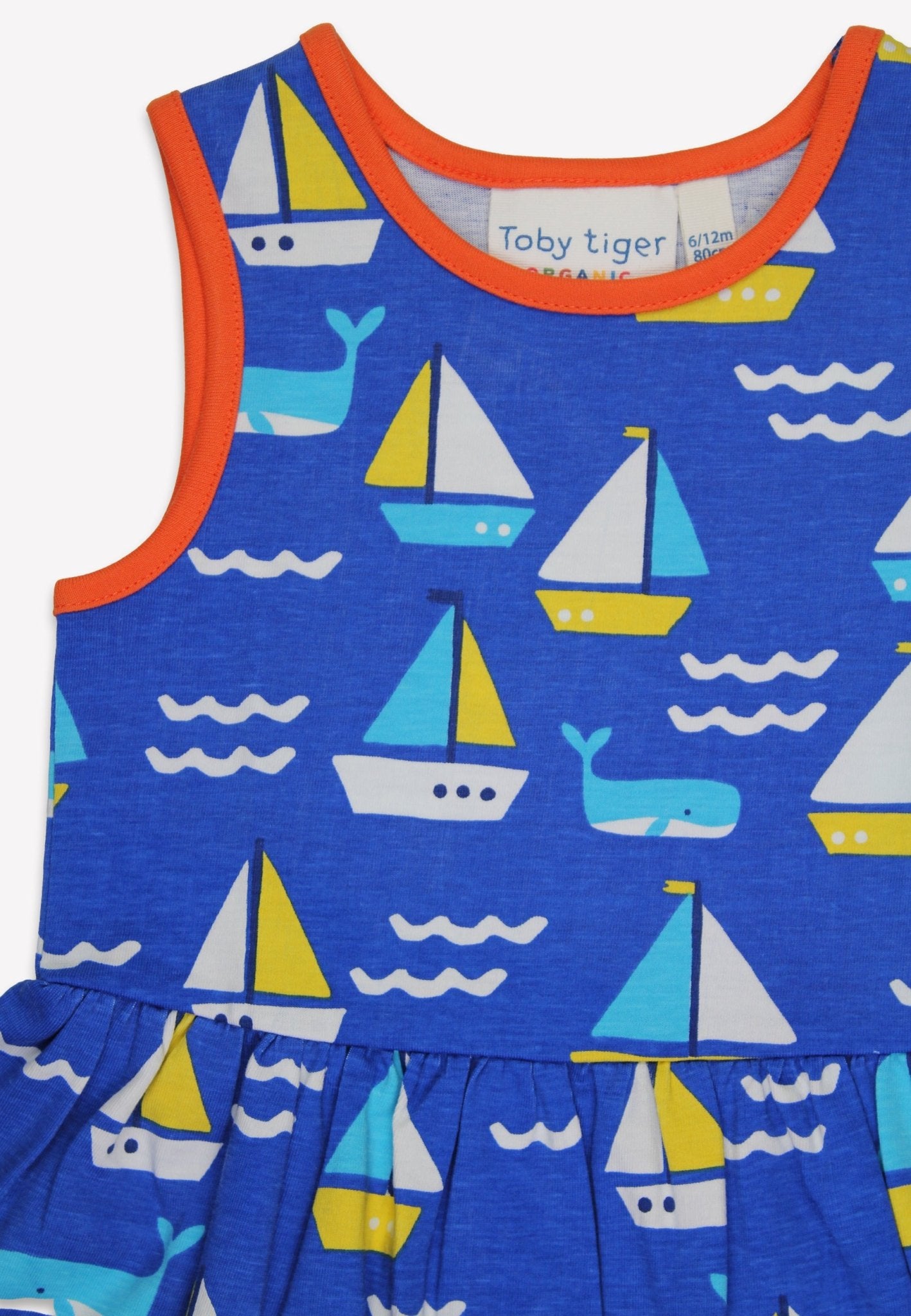 Organic St Ives Print Summer Dress - Toby Tiger